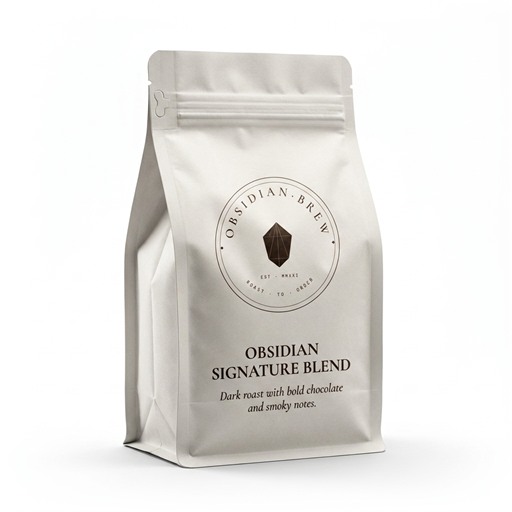 Obsidian Brew signature blend coffee product shot